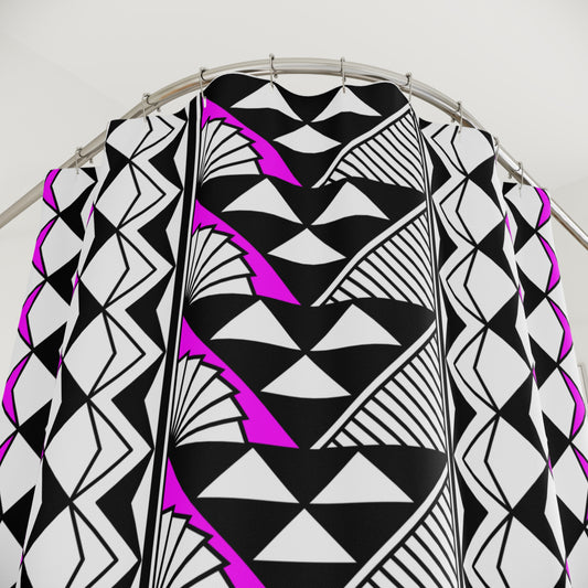 Pink Sun and Rain Shower Curtains