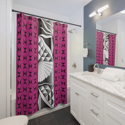 Pink Native Sunrise Shower Curtains