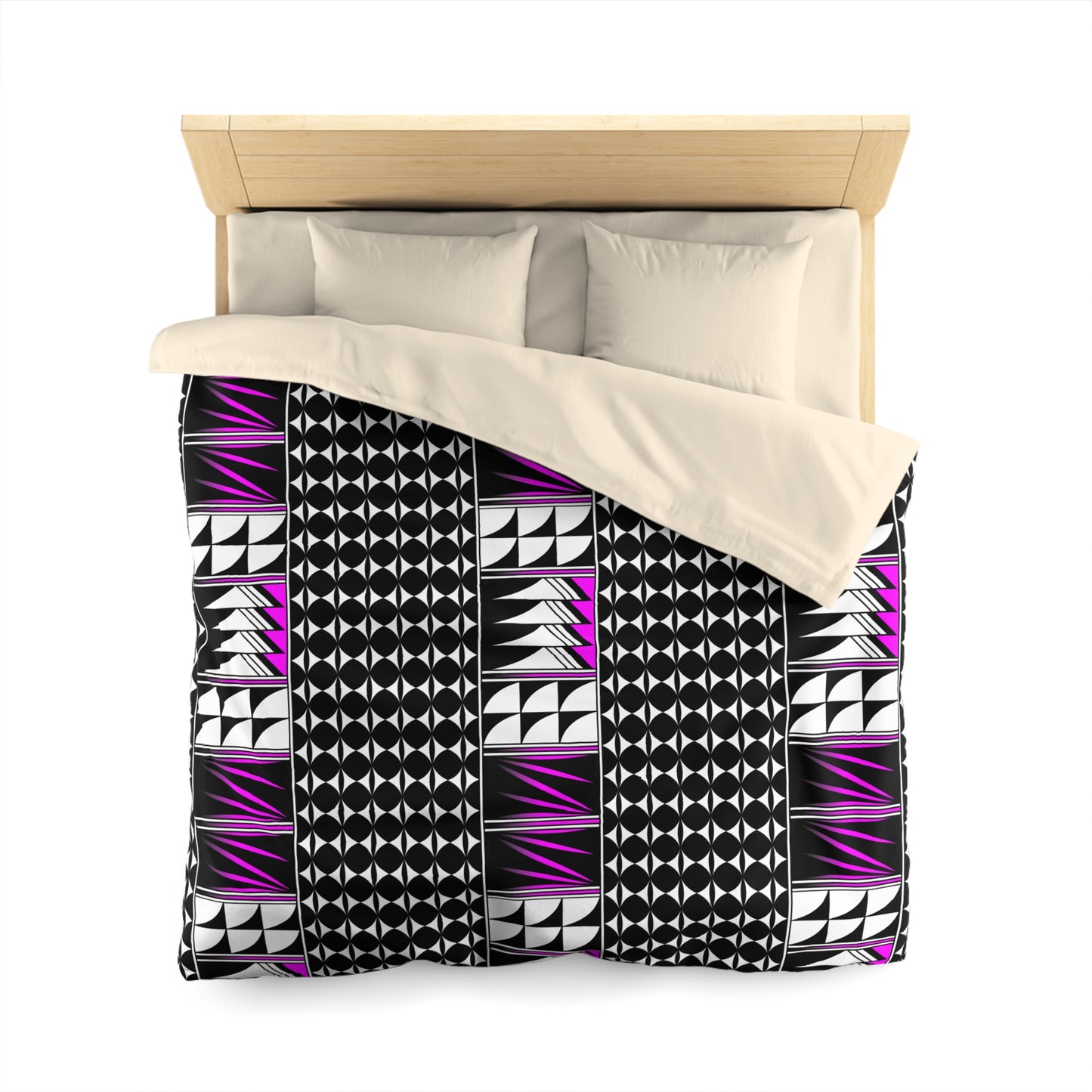 Blessed Feathers in Pink Microfiber Duvet Cover