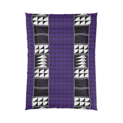 Southwest Feather Blessing on Purple Comforter