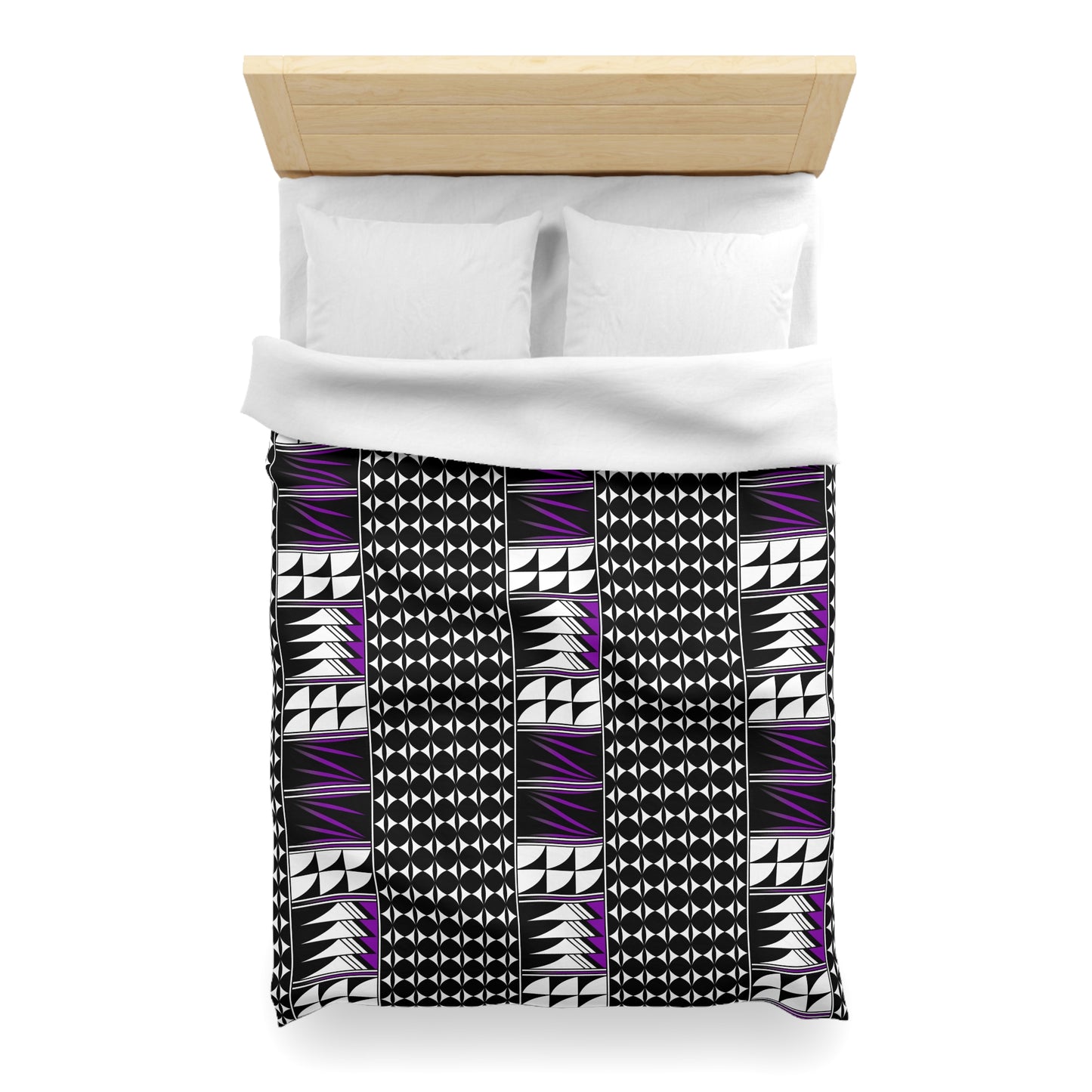 Blessed Feathers in Purple Microfiber Duvet Cover