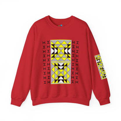 Sacred Mountains in Yellow Unisex Sweatshirt