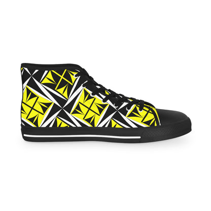 Sacred Winds in Yellow High Top Sneakers