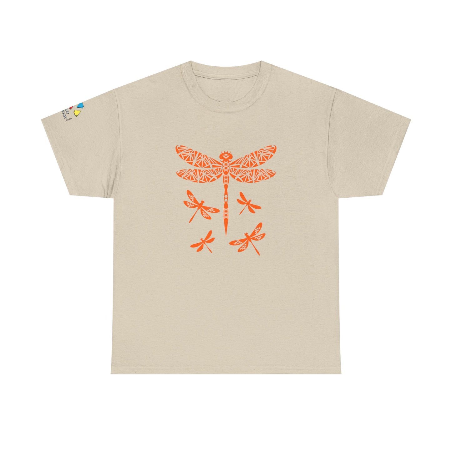 Native Dragonfly in Orange Gildan Unisex Tee