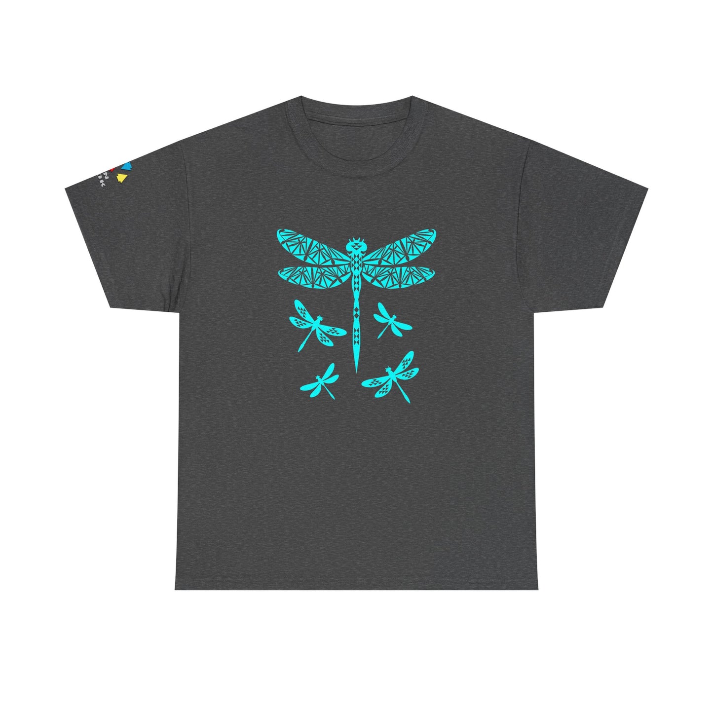 Native Dragonfly in Teal Gildan Unisex Tee