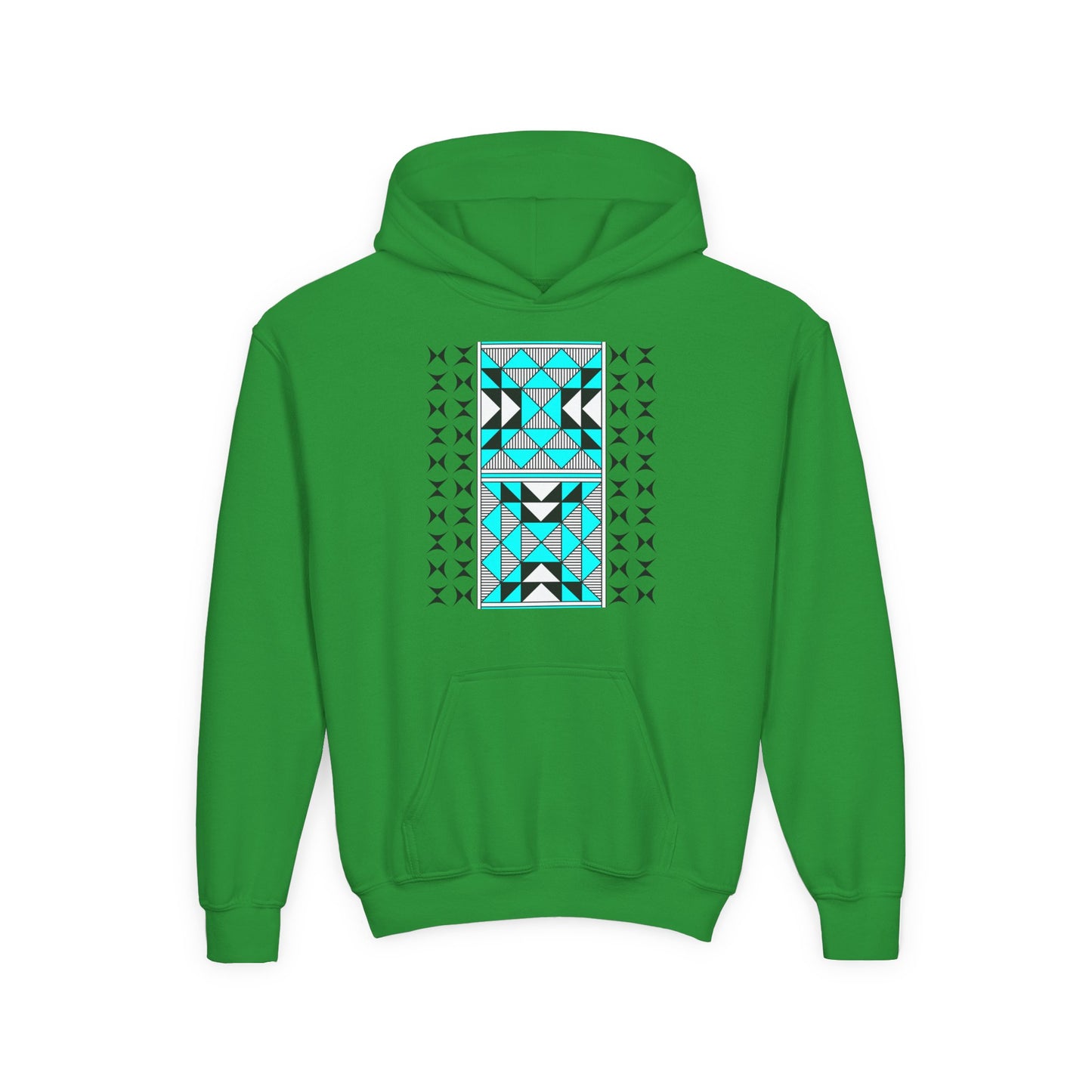 Sacred Mountains in Turquoise Youth Heavy Blend Hooded Sweatshirt