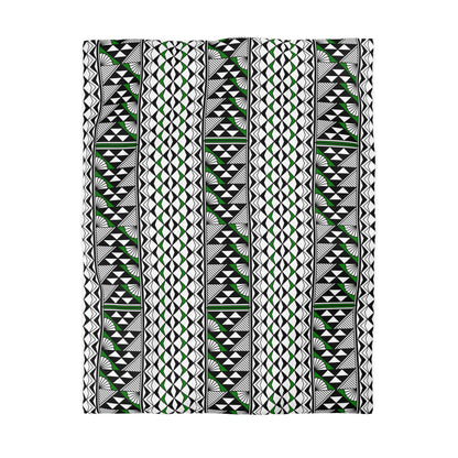 Sun and Rain in Green Microfiber Duvet Cover