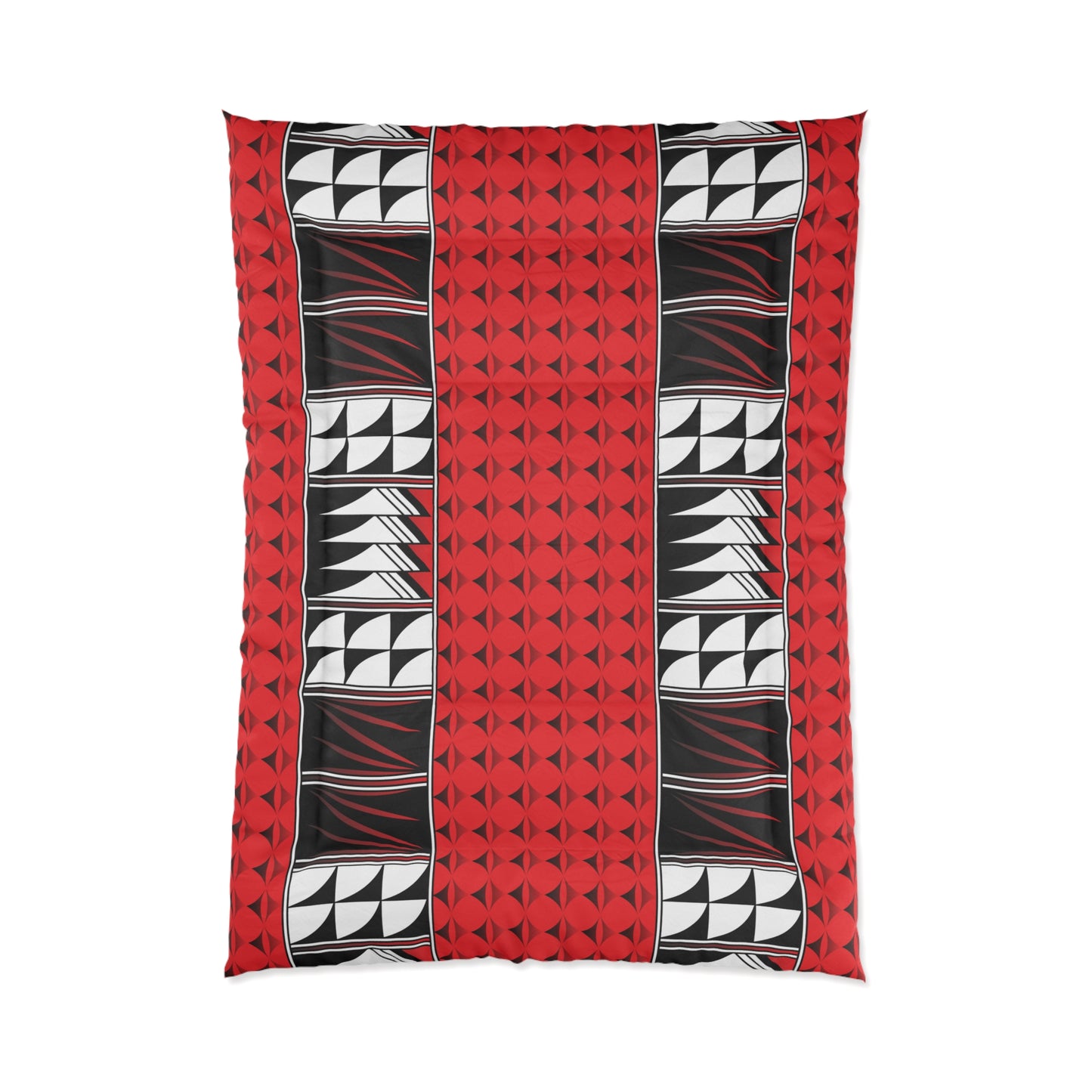 Southwest Feather Blessing on Red Comforter
