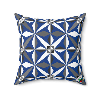 Morning Star in Blue Square Pillow