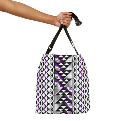 Purple Native Sun and Rain Adjustable Tote Bag