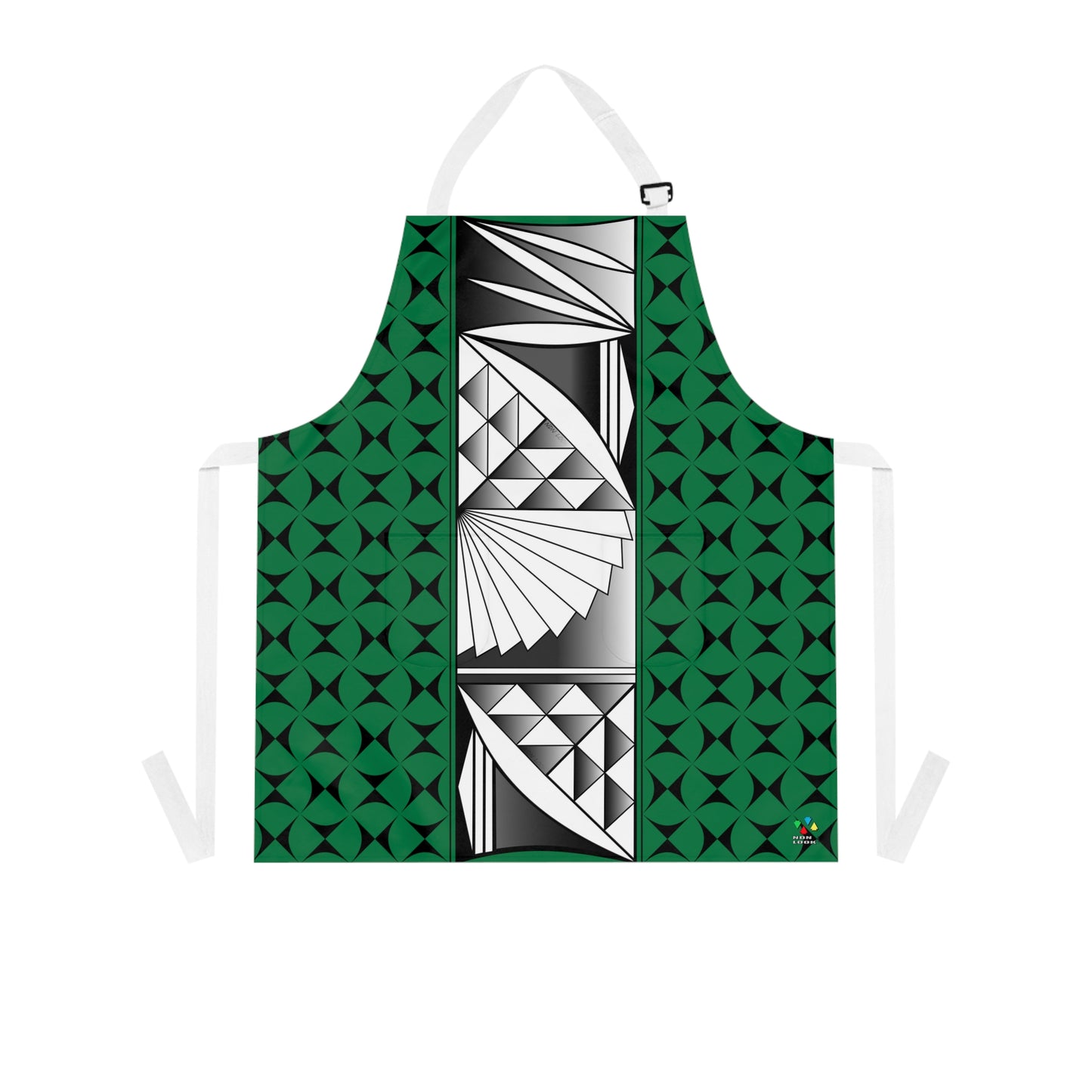 Chrome Sunrise in Dark Green Two Pocket Apron