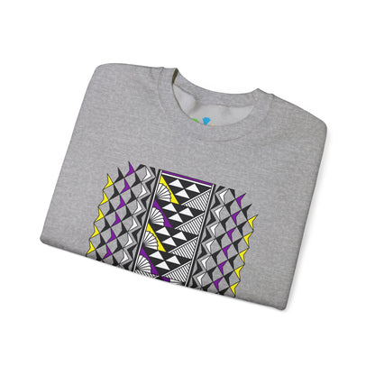 Sun and Rain in Purple/Yellow Unisex Sweatshirt