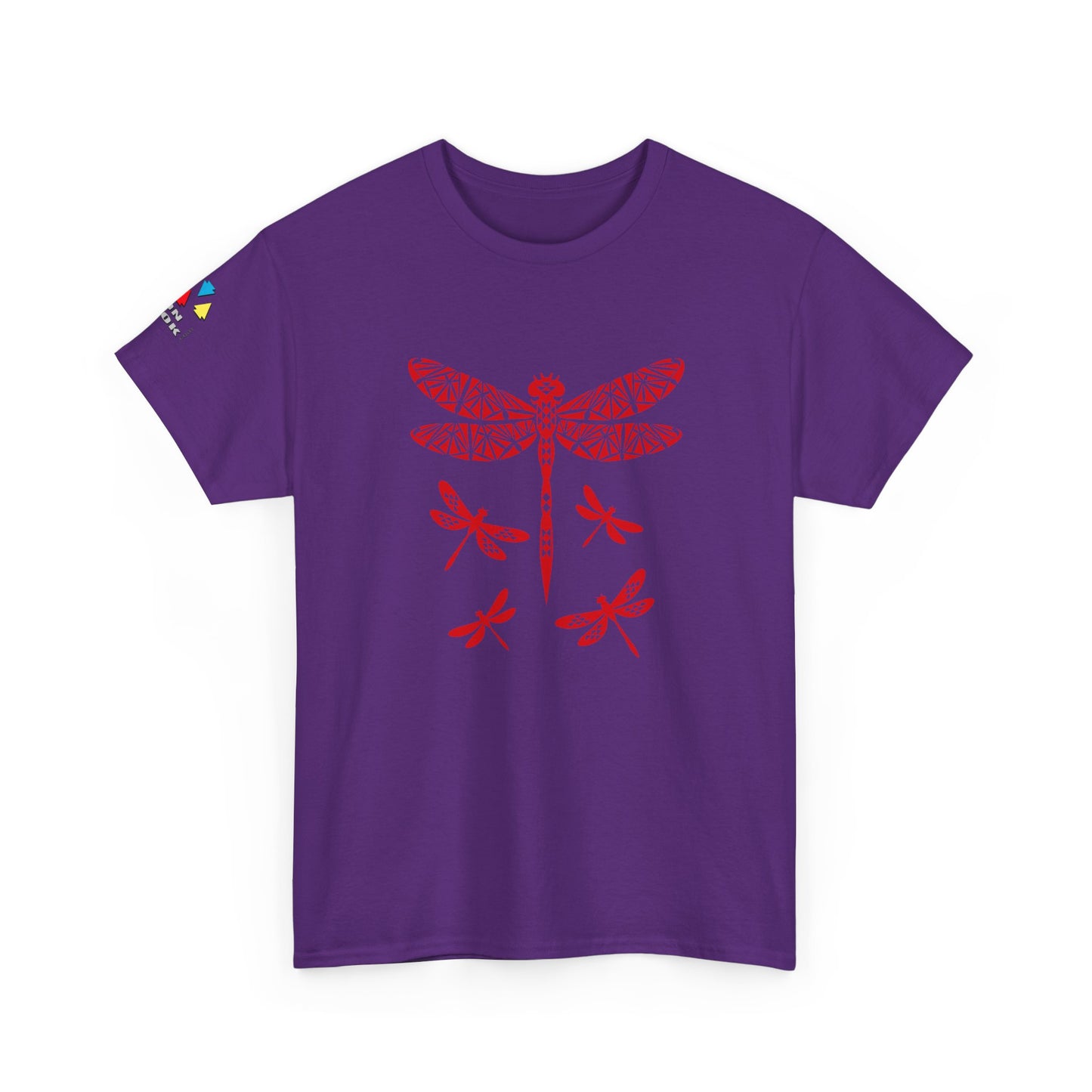 Native Dragonfly in Red Gildan Unisex Tee