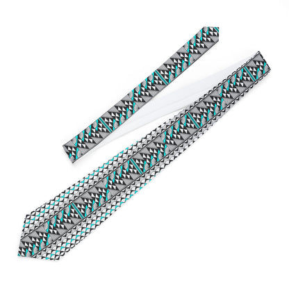 Turquoise Sun and Rain Necktie