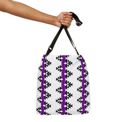 Native Stories in Purple Stories Adjustable Tote Bag