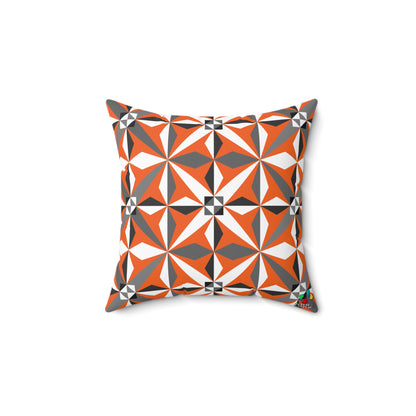 Morning Star in Orange Square Pillow
