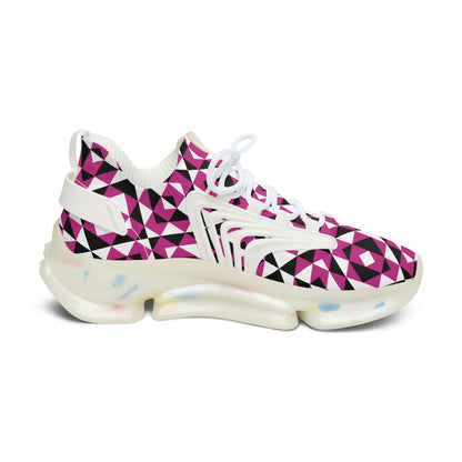 Sacred Mountains on Pink Women's Mesh Sneakers