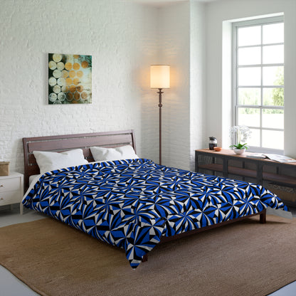 Southwest Desert Flower in Blue Comforter