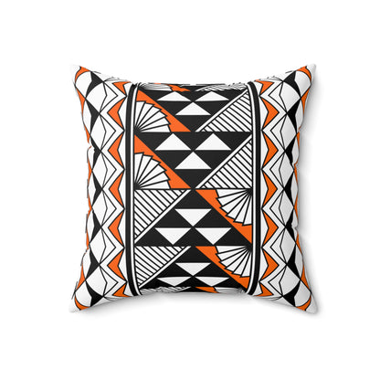Sun and Rain in Orange Spun Polyester Square Pillow