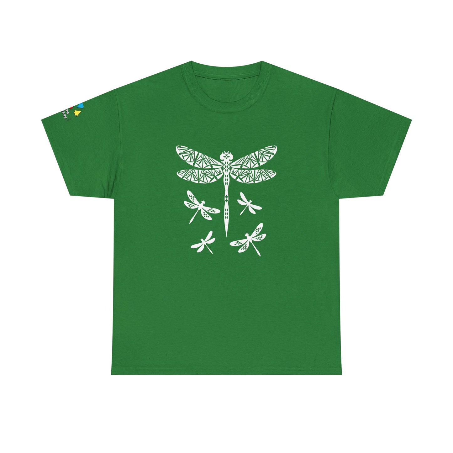 Native Dragonfly in White Gildan Unisex Tee