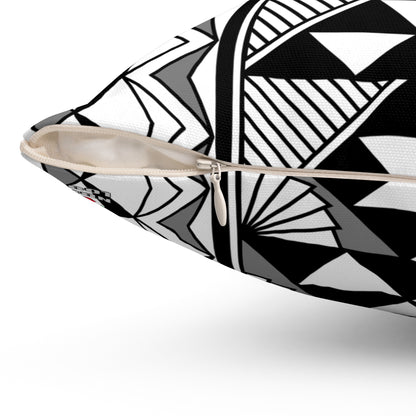 Sun and Rain in Gray Spun Polyester Square Pillow