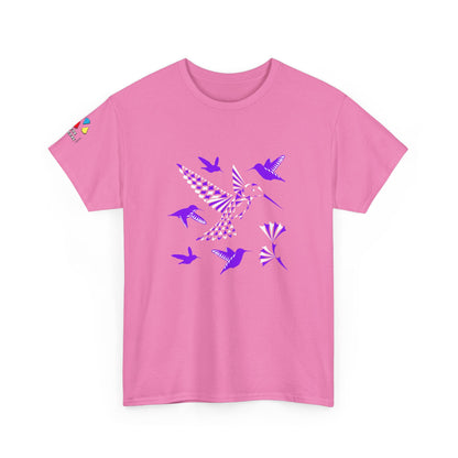 Hummingbird Blessing in Purple Gildan Unisex Tee