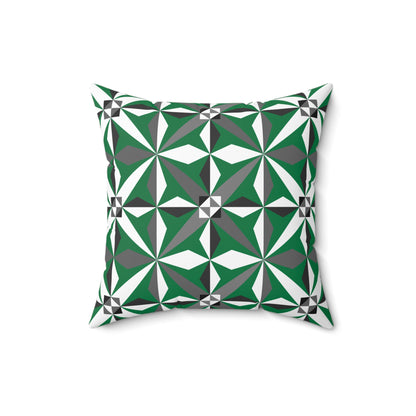 Morning Star in Green Square Pillow
