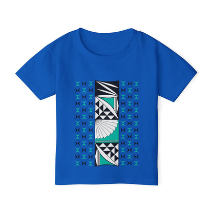 Aqua Southwest Sunrise Toddler T-Shirt - Modern Geometric Design