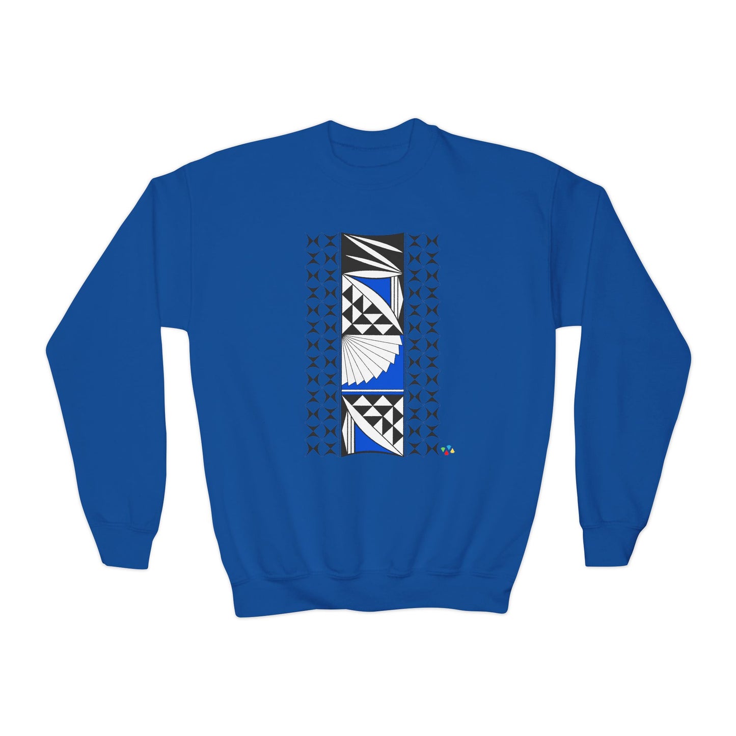 Southwest Sunrise in Blue Youth Crewneck Sweatshirt