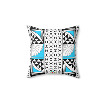Southwest Sunrise in Turquoise Square Pillow