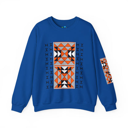 Sacred Mountains in Orange Unisex Sweatshirt