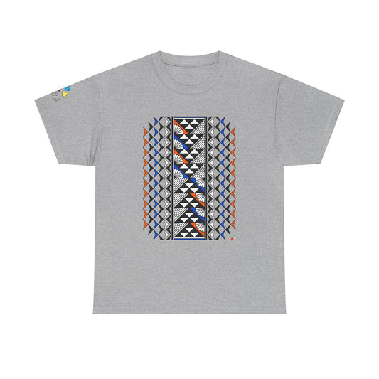 Sun and Rain in Orange/Blue Gildan Unisex Tee