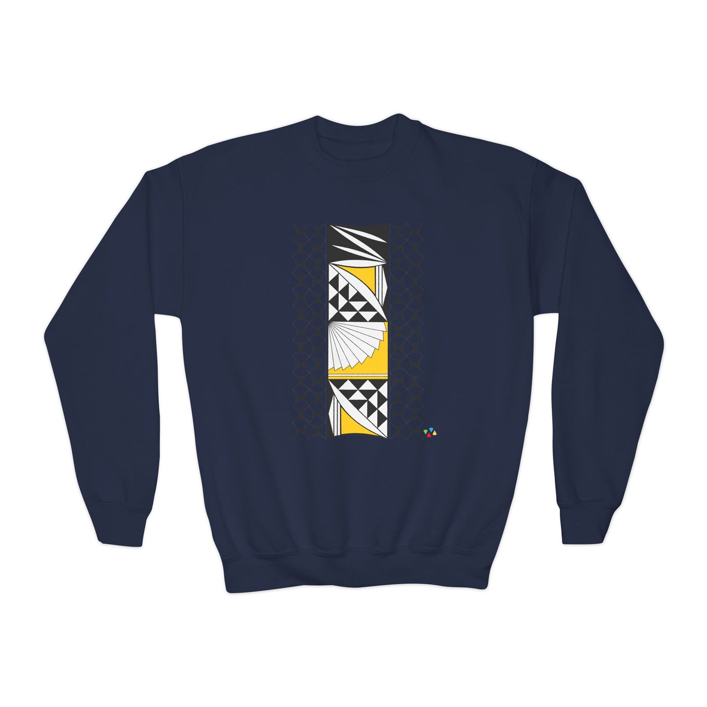 Southwest Sunrise in Yellow Youth Crewneck Sweatshirt