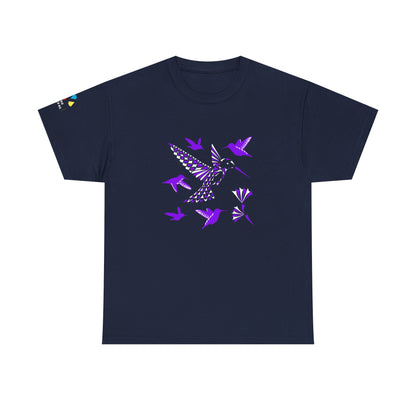 Hummingbird Blessing in Purple Gildan Unisex Tee