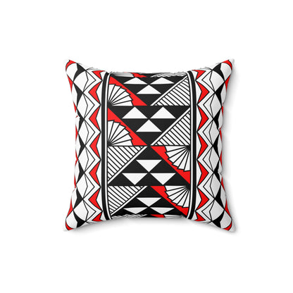 Sun and Rain in Red Spun Polyester Square Pillow