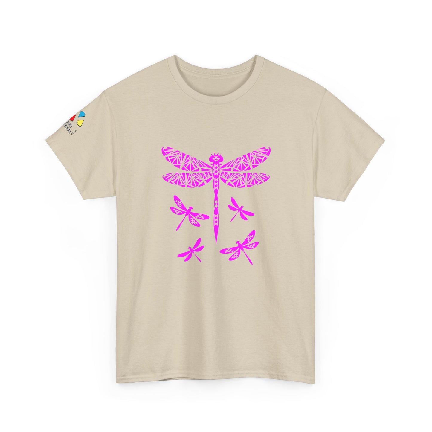 Native Dragonfly in Pink Gildan Unisex Tee