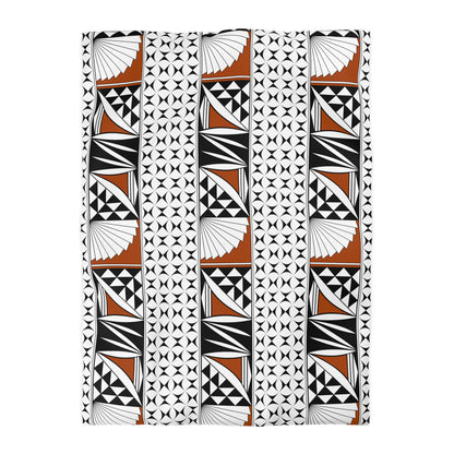 Southwest Sunrise in Rust Microfiber Duvet Cover