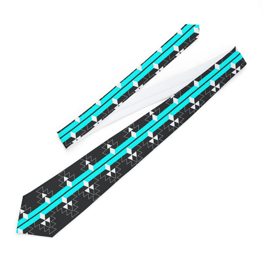 Turquoise Native Woven Stories Necktie