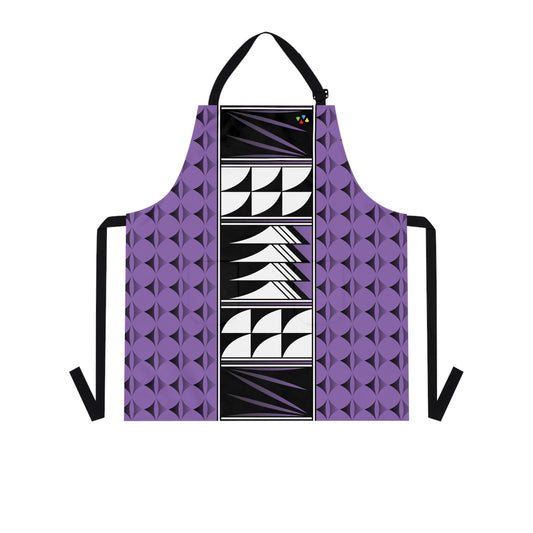 Feather Blessing on Purple Two Pocket Apron