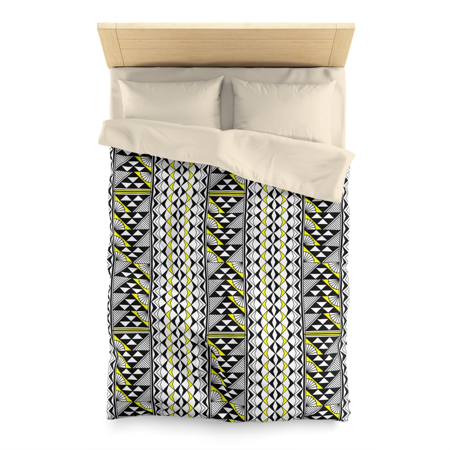 Sun and Rain in Yellow Microfiber Duvet Cover
