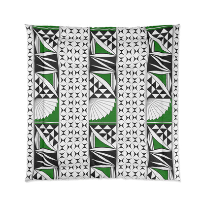 Southwest Sunrise in Green Comforter