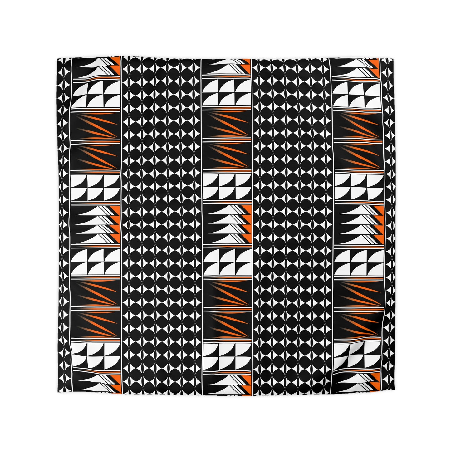 Blessed Feathers in Orange Microfiber Duvet Cover
