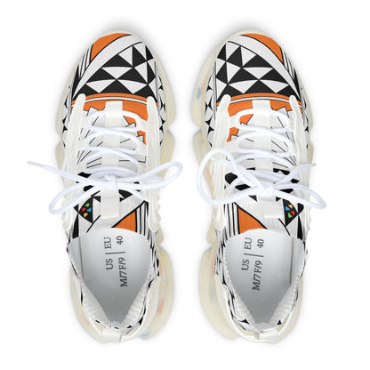 Southwest Sunrise in Orange Women's Mesh Sneakers