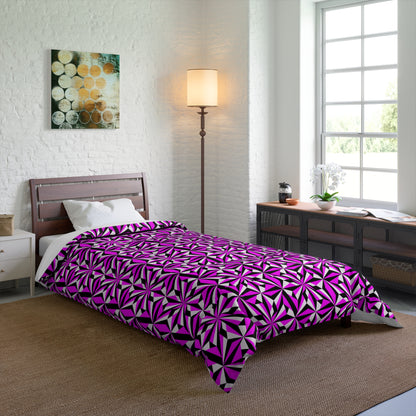 Southwest Desert Flower in Pink Comforter