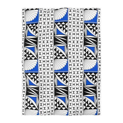 Southwest Sunrise in Blue Microfiber Duvet Cover