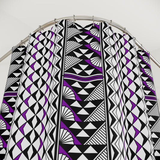 Southwest Rain and Sun in Purple Shower Curtains