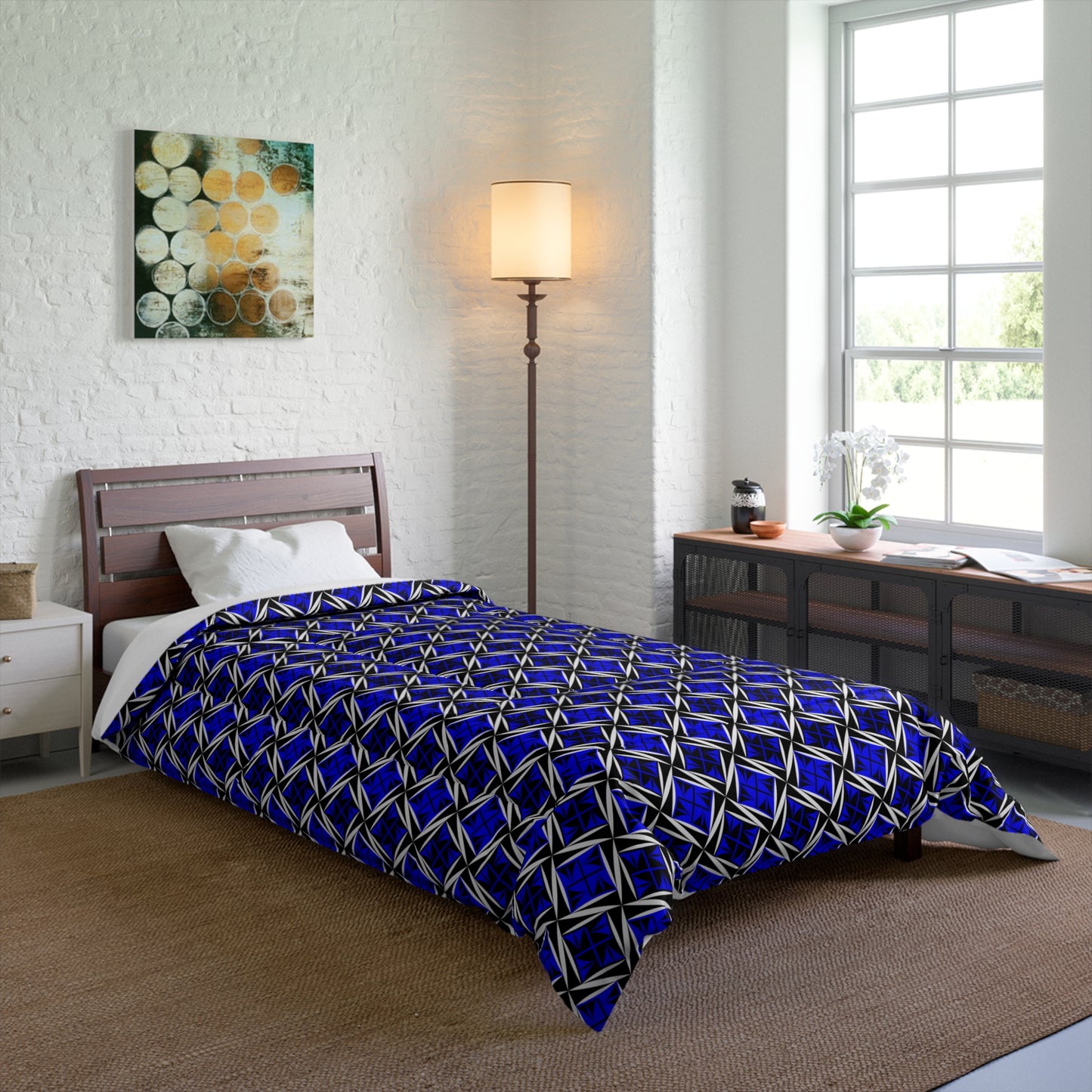 Sacred Winds in Blue Comforter