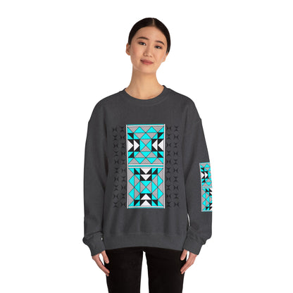 Sacred Mountains in Turquoise Unisex Sweatshirt