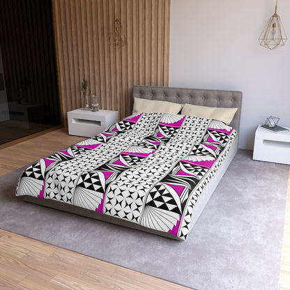 Southwest Sunrise in Pink Microfiber Duvet Cover