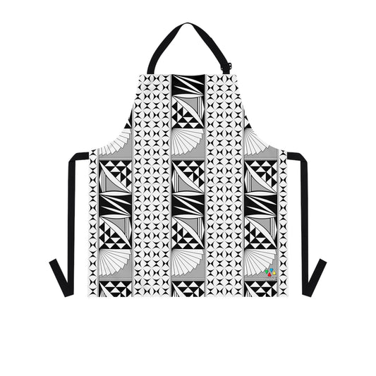 Southwest Sunrise 3 Row Gray Two Pocket Apron